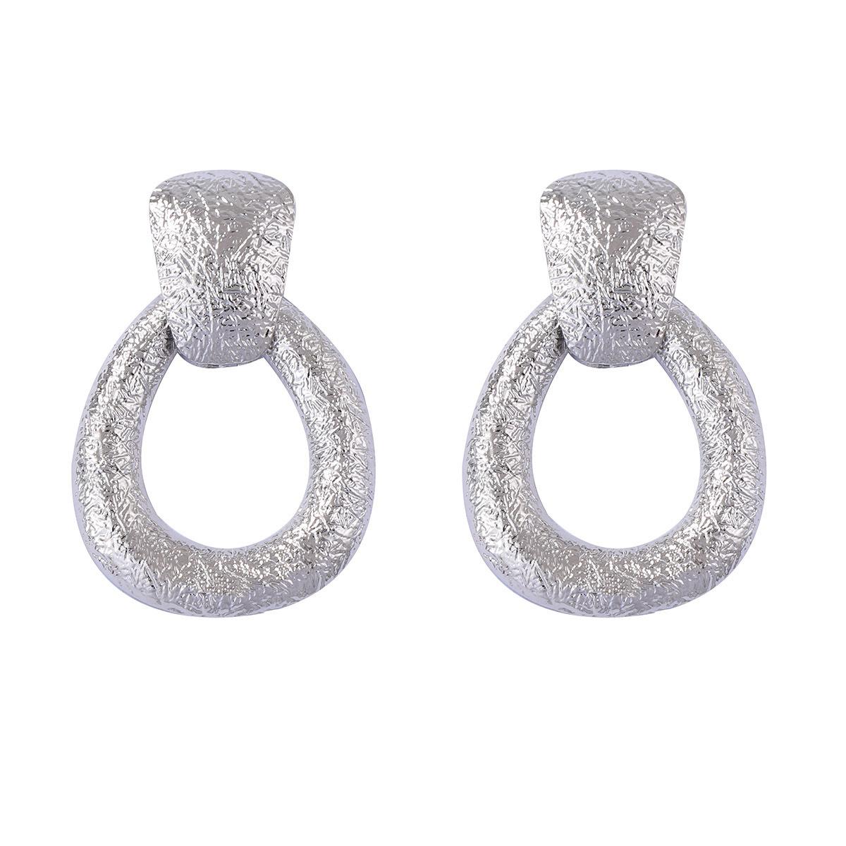 

Простые, модные и холодные серьги, универсальные серьги-пусеты из сплава с геометрическим ажурным дизайном, элегантные повседневные серьги-аксессуар