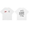 Street Trend Club Graffiti Letter Rabbit Casual TShirt Mens and Womens Luxury Brand Top