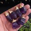 Natural Amethyst Pendant Crystal Raw Stone Necklace For Boho Style Jewelry Collectors