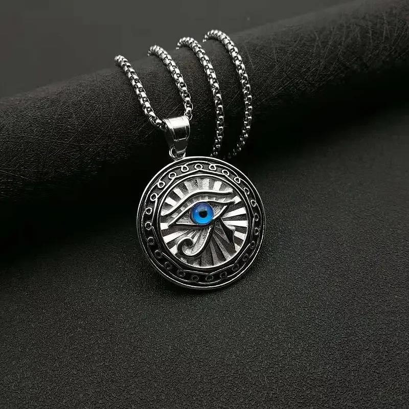 Ancient Egyptian Animal Totem Ankh Cross Pendant Necklace for Men Women Fashion Charm Lucky Riding Jewelry