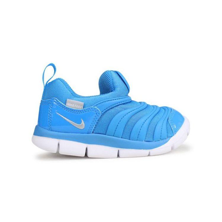 Nike Dynamo Free Slip Resistant Durable Breathable Shock Absorbing Low Top Walking Shoes Baby Shoes Blue 343938-427