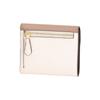 Coach Wyn 11 Zip Closure Leather Wallet Mini Women's Chalk Taupe