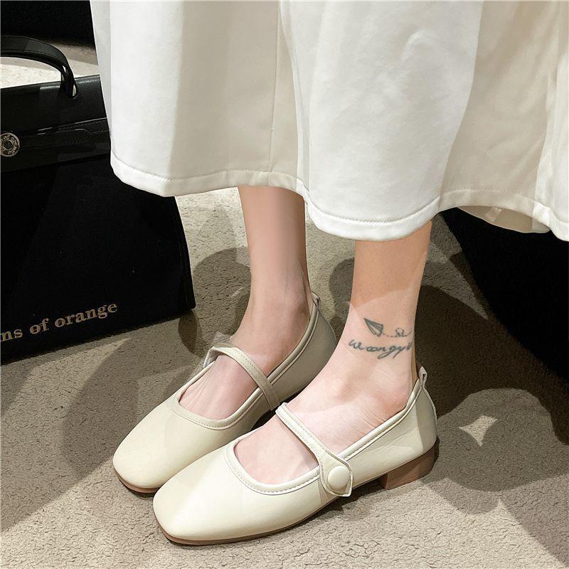 French with skirt single shoes gentle grandma shoes fashion fairy Mary Jane shoes girl 2025 summer and autumn