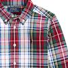 Camisa Polo Ralph Lauren Infantil Xadrez Bordado Logo Manga Longa Vermelha Camisas infantis 323952201-001