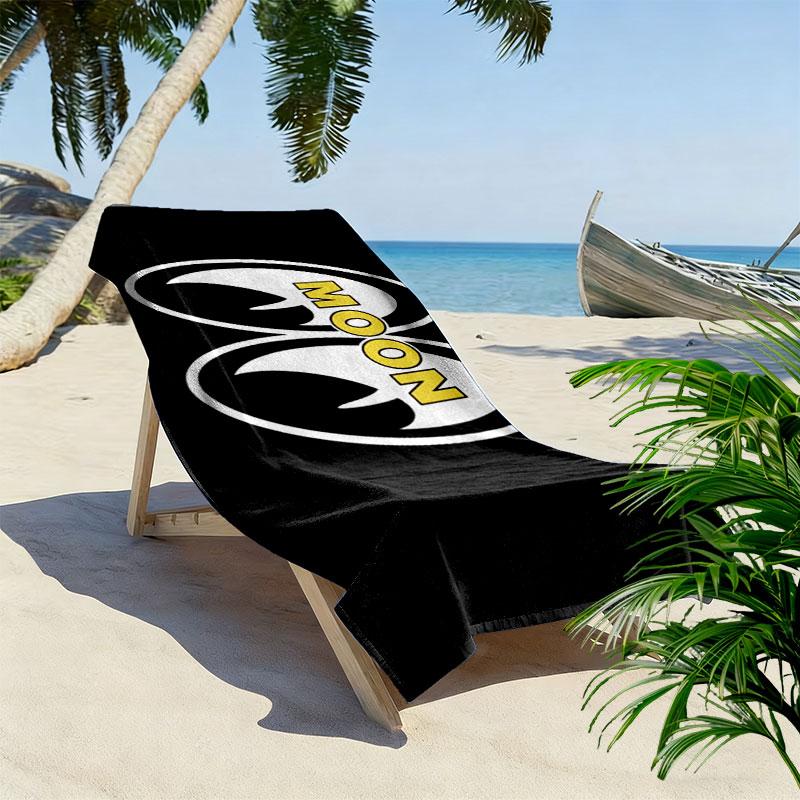 Moon Print Beach Towel, Large Soft Quick Dry Towel for Beach Camping Swimming