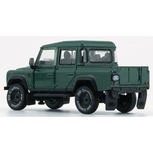 Scherer Designs B-M Creations Land Rover Defender 110 Pickup 16 Green LHD 1/64 Scale Model 64B0197