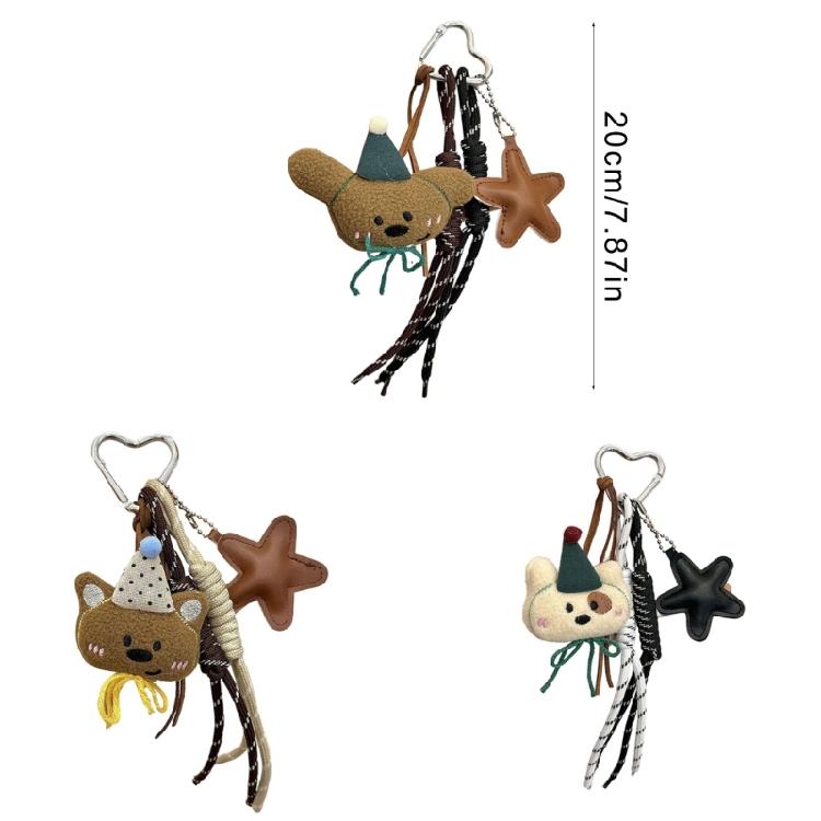 Sweet Bear Purse Accessory Soft and Portable Bag Pendant Cartoon Bag Keychain Bags Charm for Parties and Casual Outings
