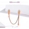 S925 Silver Ziyun Beaded Bracelet with Silicone Accessories and Tire Safety Chain