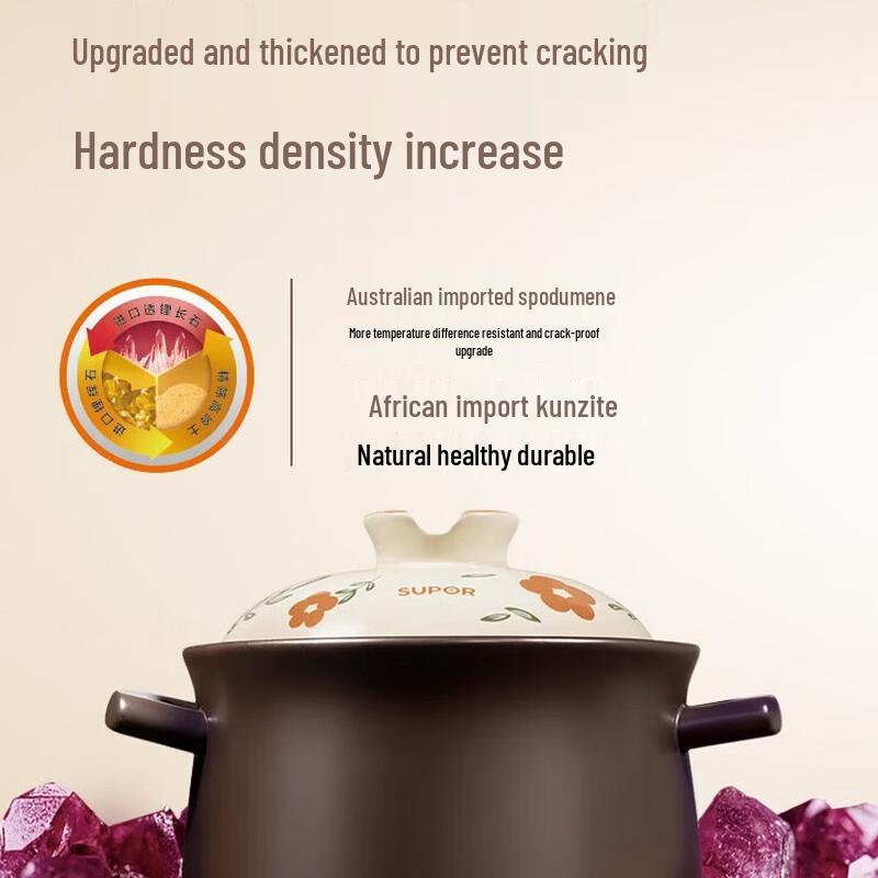 SUPOR TB45A3 Ceramic Claypot for Gas Stoves, 4.5L
