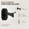 Iron Skull Display Support for Wall Mounting, Forked Bracket Arm with Screw-Fixed Plate for Indoor Display Arrangement