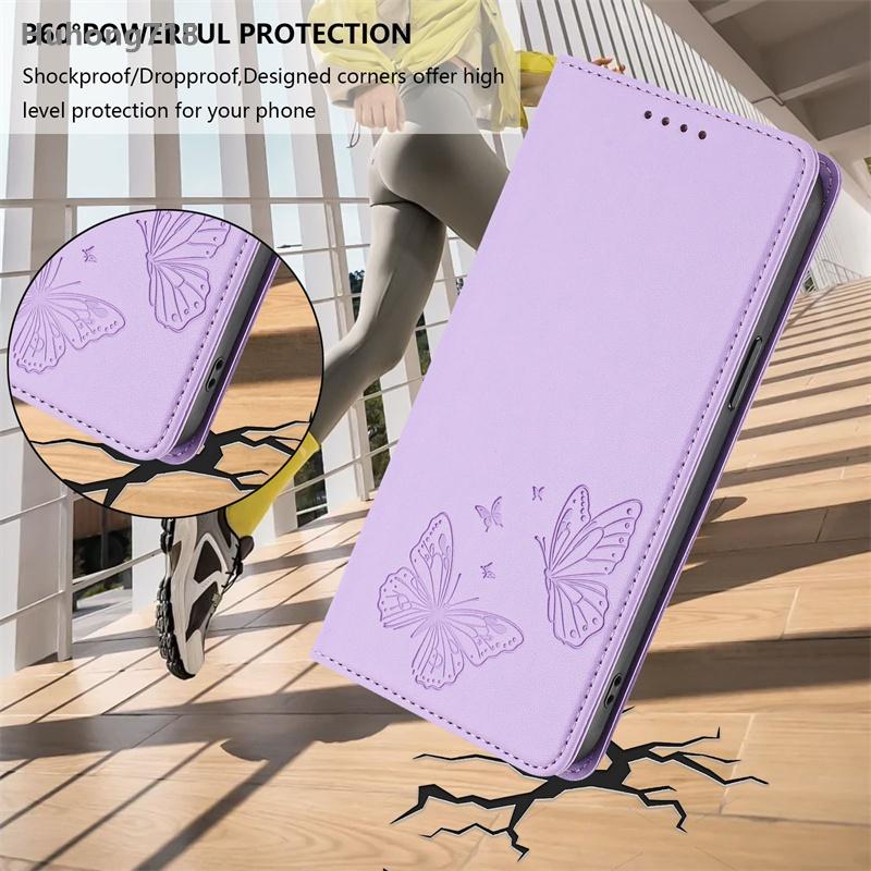For TCL K32 K33 K70 Power SE 502 503 505 605 4G 5G Magnetic Flip Leather Case Coverage Shockproof Cover Wireless Charging Card Slot Holder