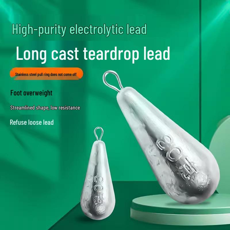 Water Drop Ring Sinker for Sea Rod Fishing and Bottom Finding