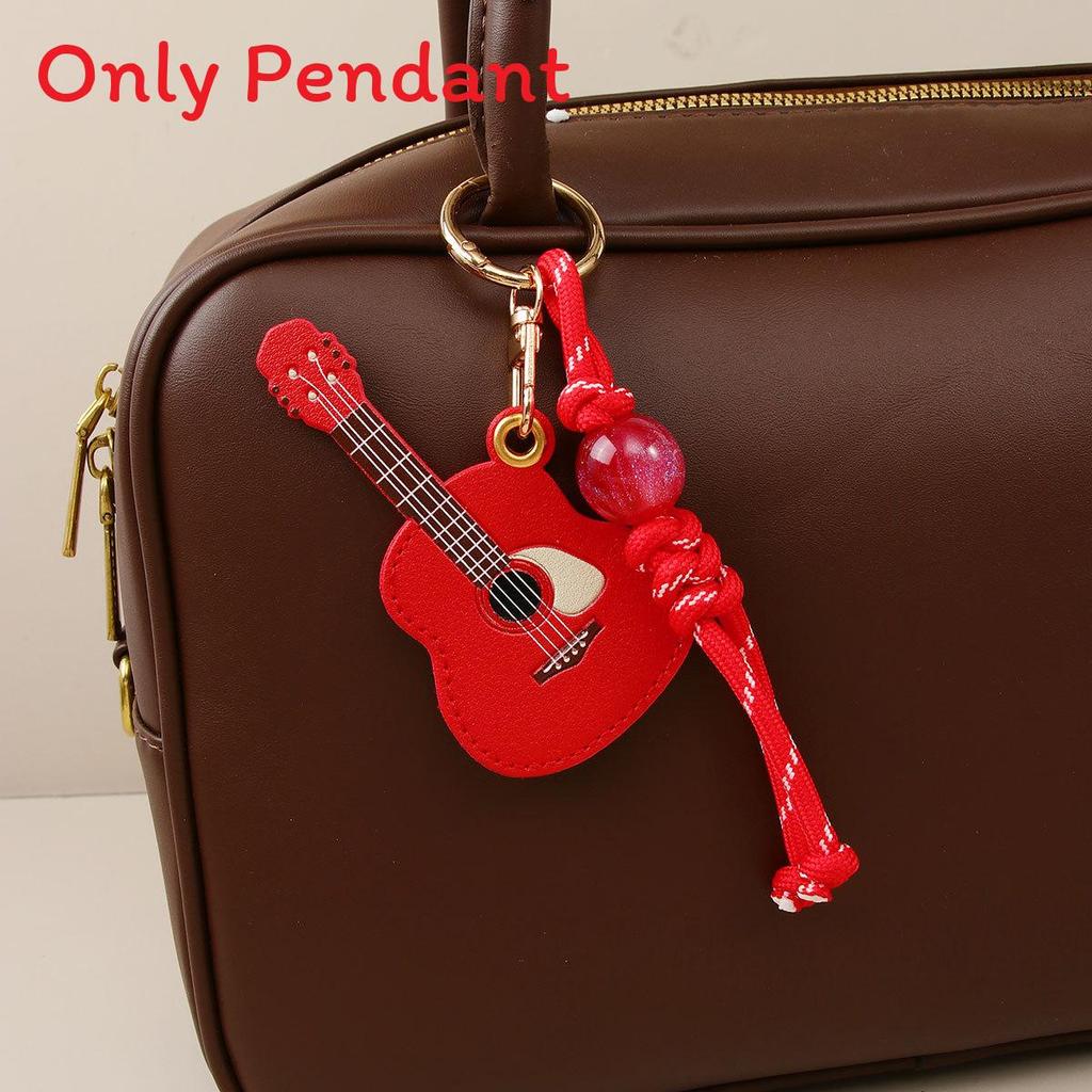 Kreativer PU-Gitarren-Schlüsselanhänger Taschenanhänger Handgefertigter Anhänger Für Modefans
