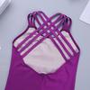 Girls Basic One Piece Cross Back Straps Gymnastic Ballet Dance Leotard Unitards Bodysuit Athletic