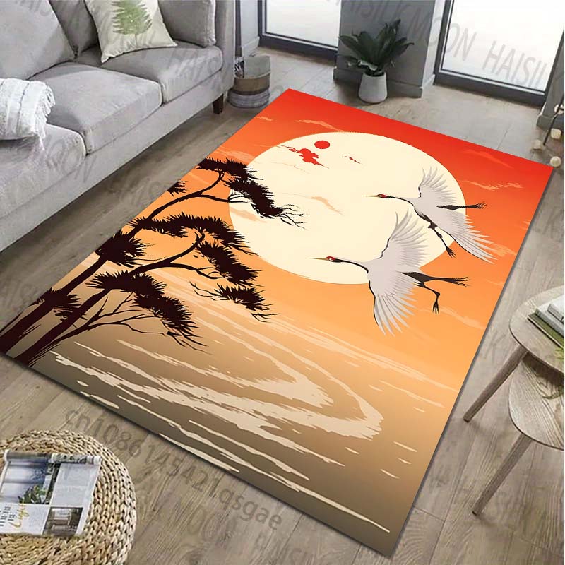 Heron 3D HD Print Large Area Carpet for Living Room Cartoon Childrens Bedroom Sofa Doormat Kitchen Floor Rug Anti-slip Decor Mat