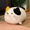 305060Cm Fatty Cat Stuffed Doll Lying 3-Color Pink Grey Brown Kitten Cartoon Animal Plush Toy Soft Comforting Present