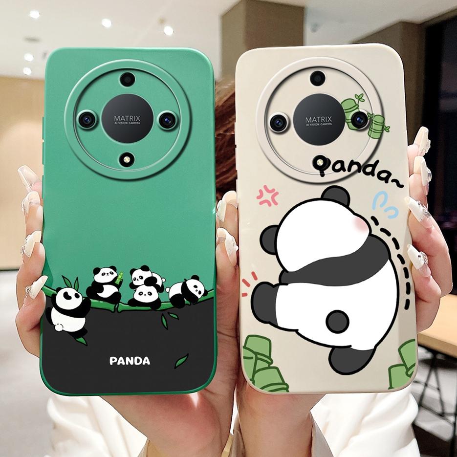 For Honor X9b Case Magic6 Lite ALI-NX3 Cute Panda Cartoon Cover Shockproof Phone Case For Honor Magic 6 Lite HonorX9b Soft Shell