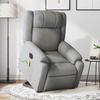 VidaXL Electric Massage Recliner Light Grey Fabric 3205238