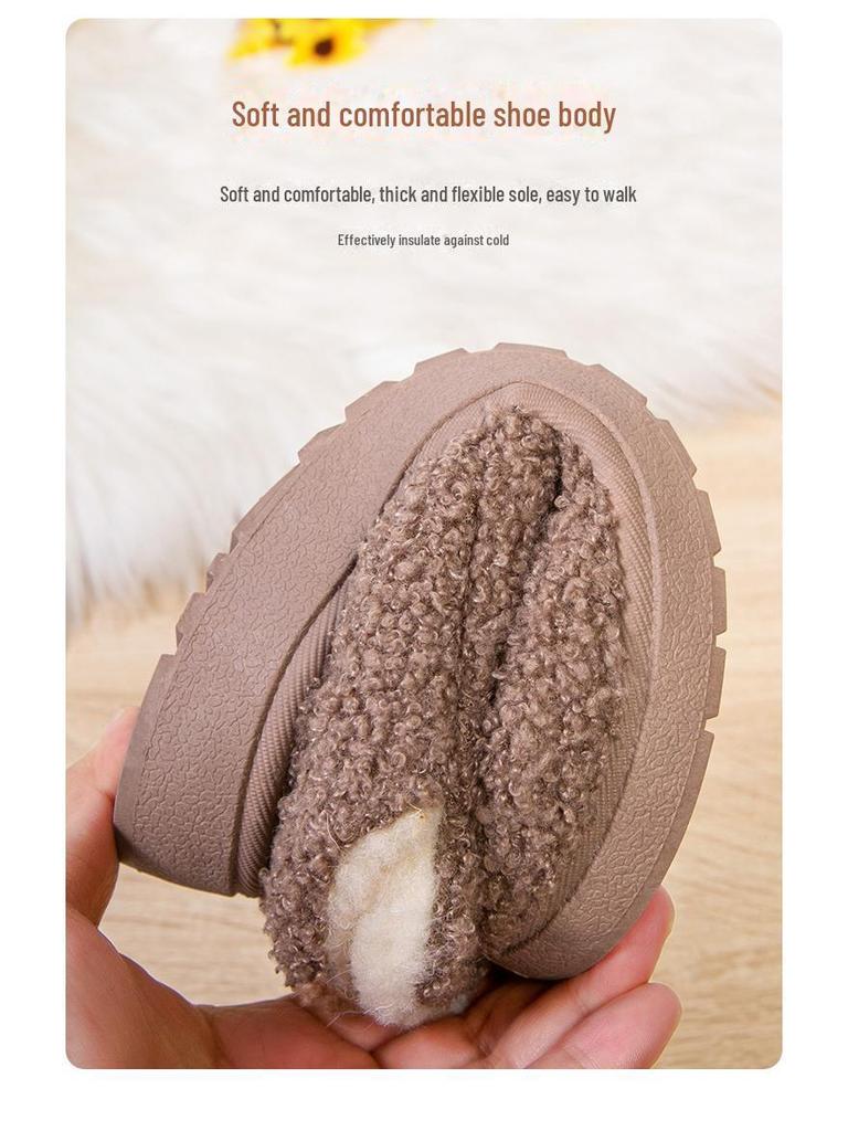 Women's Plush Teddy Fur High-Top Snow Boots - Thick Sole & Warm Winter Fashion