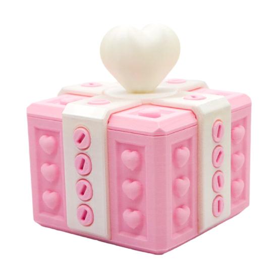 

Набридлива Подарункова Коробка 3D-друкована Коробка-головоломка Багаторазова Коробка для розіграшів Гвинтова Коробка для подарунків Новинка Контейнер для грошей/карток на День народження Різдво 7cm рожевий