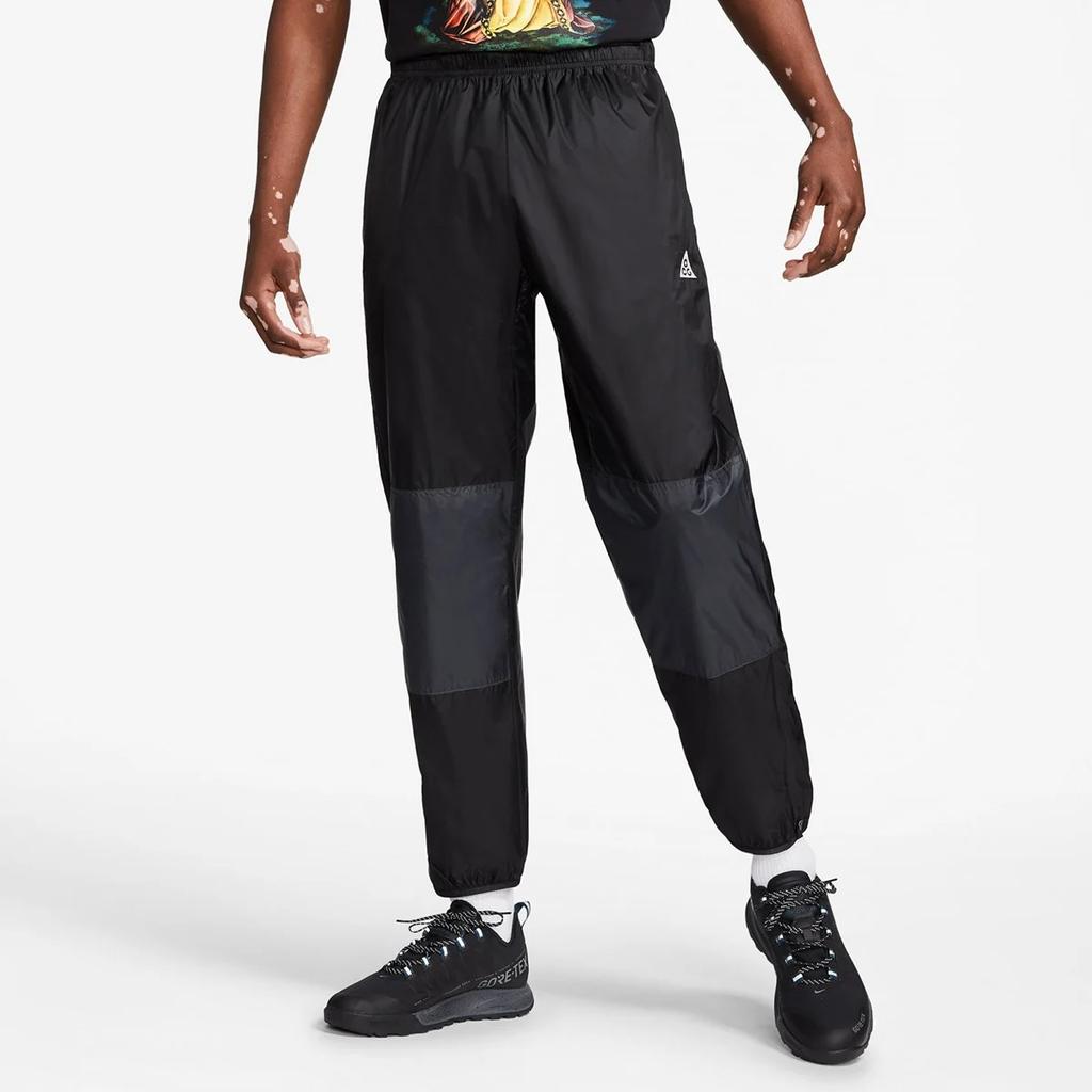 Nike Contrast Logo Print Spliced Design Sports Pants Men Bottoms Black DB1135-010