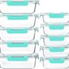 10-Piece High Borosilicate Glass Food Storage Containers - Microwave & Oven Safe