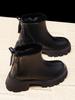 Fashion Leather Booties Waterproof Round Toe Ladies Shoes Platform Zipper Women's Snow Boots Autumn Winter Non Slip Designer Luxury Boot