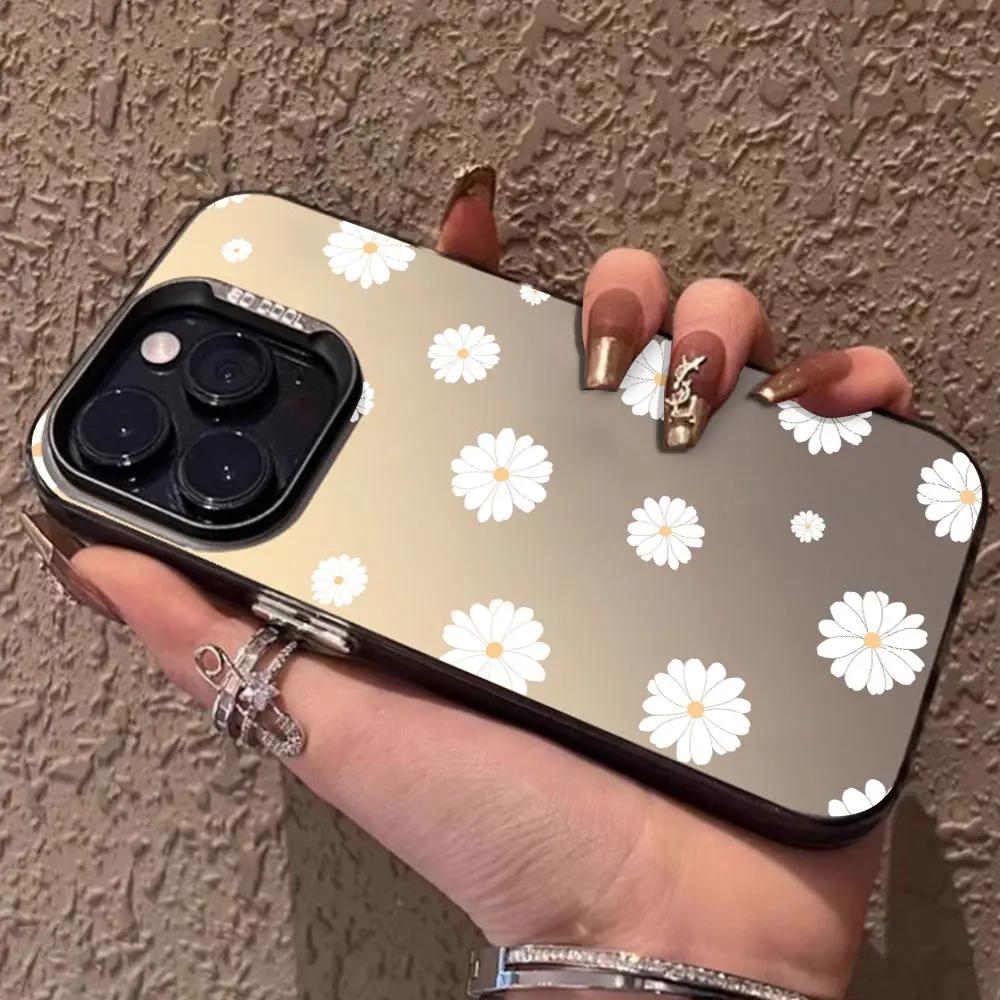 For Xiaomi Redmi Note 11 8 10 Pro Plus 11E 10 Pro Max 11S 10S Cute Full Daisy Pattern IMD Plating Case Note11 Pro 4G Phone Cover
