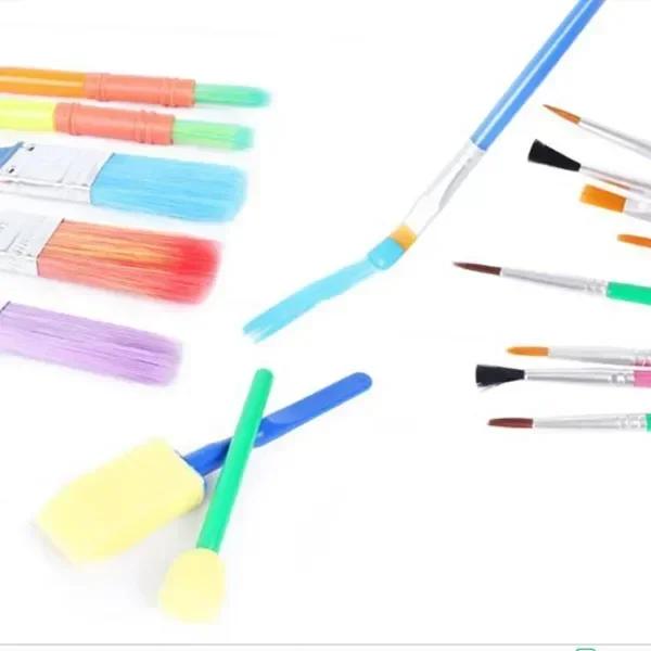 15 Stück DIY Kinder Malen Schwamm EVA Roller Malpinsel Set Schulbedarf Kinder Kunstbedarf Aquarellpinsel