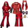Fancy Comedy Movie Role Play Rock Costume 3PCS Suit The Rising of Red Cosplay Clothing Set Kid Descendant Halloween Apparel