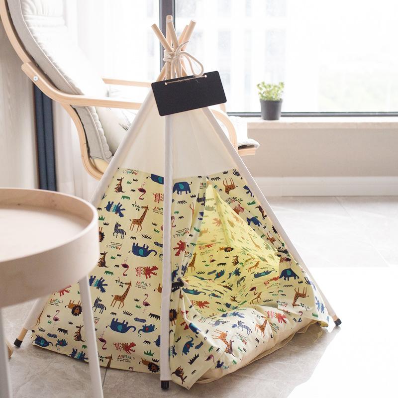 Pet Tent Kennel Canvas Dog Kennel Color Matching Cat Kennel