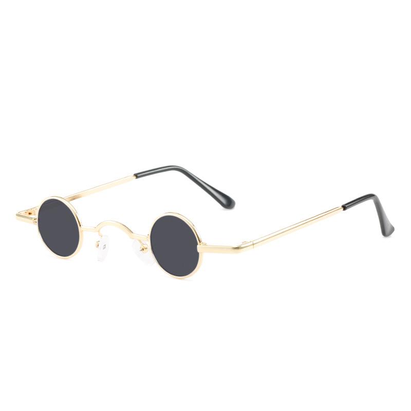 Small Frame Round Retro Sunglasses Men'S And Women'S Shape Mini Small Round Frame Prince Glasses Hip-Hop Sunglasses Tide