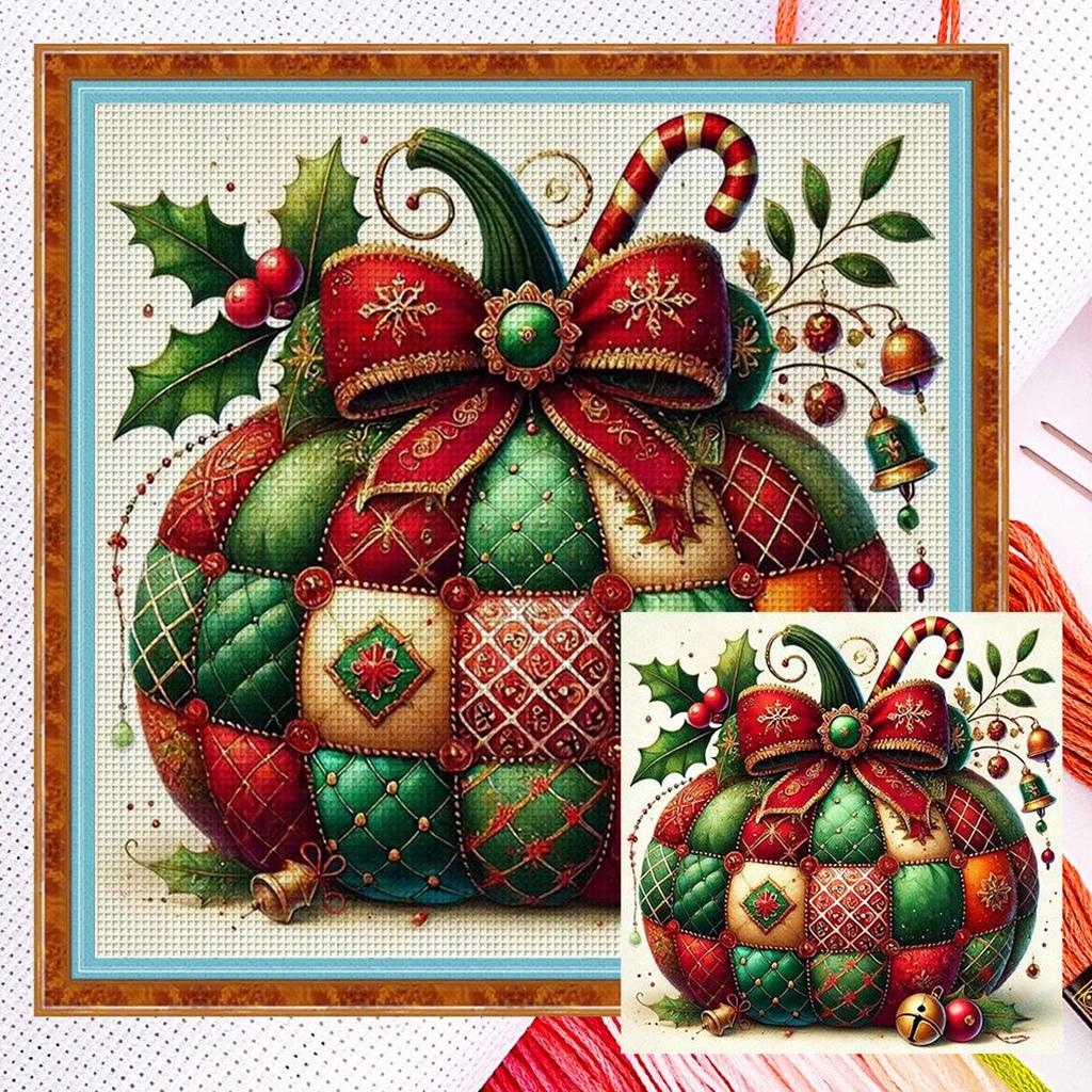 Full Embroidery cotton Thread 14CT Counted Pumpkin Cross Stitch Kit Decor
