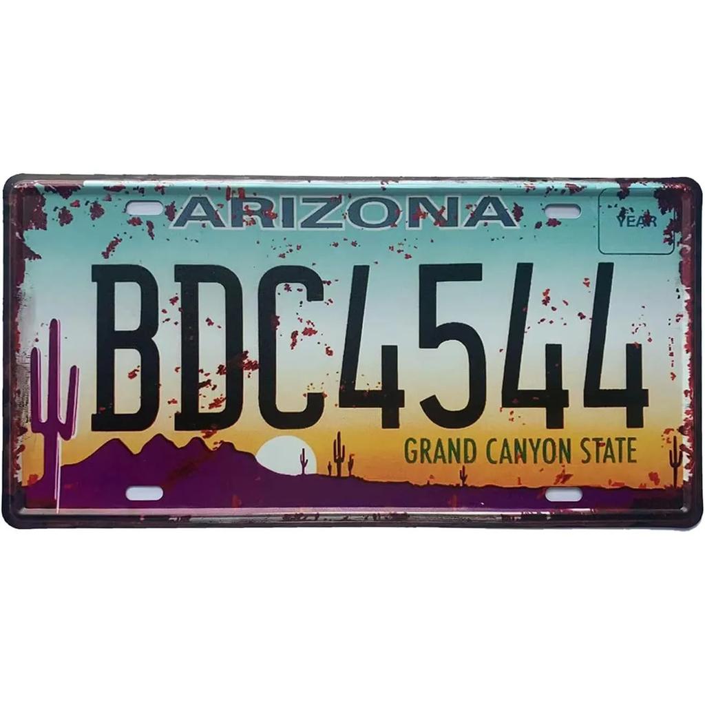 Targa vintage in metallo arrugginito, targa personalizzata anteriore per auto, novità, vecchia targa, garage, bar, club, caffetteria, decorazione