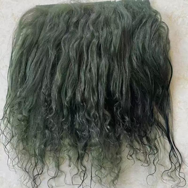 Mongolei Fell Schaffell Wolle Extensions Haarsträhne Lockige Textur Lockige Haarverlängerungen Strapazierfähig Lammfell Fell Puppe Spielzeug Zubehör