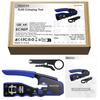 Proster RJ45 Crimping Compatible with and Penetrating Crimping Crimps and Cuts RJ45 Includes Mini Strip Cutter Tool, CAT6A, CAT6, CAT5, CAT7, Pliers,
