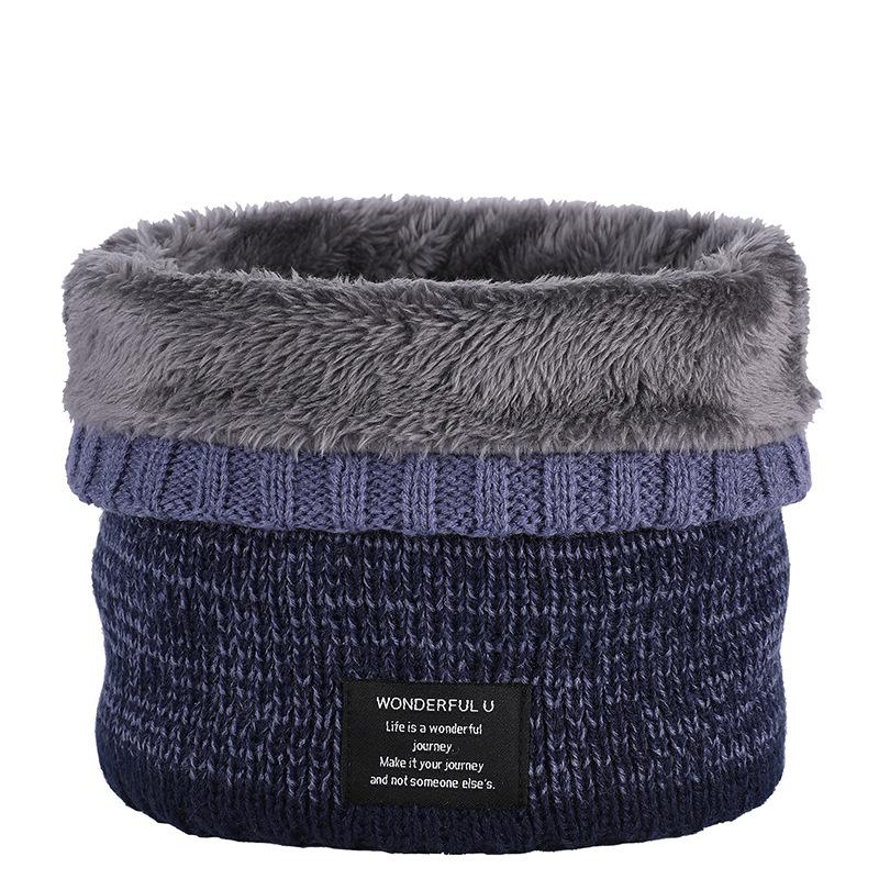 Парная мода градиентный цветной шейный платок унисекс зимний теплый вязаный шерстяной — фото 4