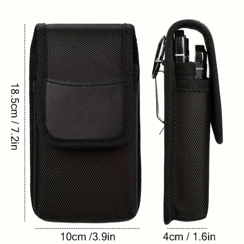 Univerzální nylonové pouzdro na telefon s dvojitou kapsou a opaskem do 7,5 palce, pánské outdoorové pouzdro pro iPhone 16 15, Samsung S23