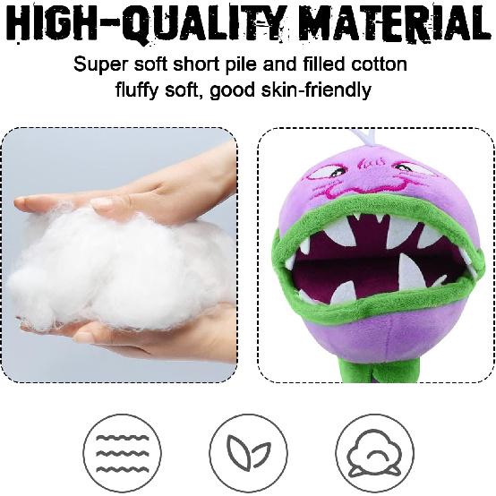Maikerry 6pcs Plants and Zombies Plush vs Toys Sets PVZ Plush Stuffed Toys Soft Figure Doll Great Birthday Gifts for Boys and Girls