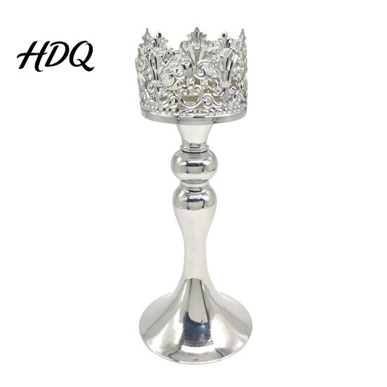 Classic Crown Design Candle Holder Holder European Style Metal Candlestick Decorative Candlestick серебряный