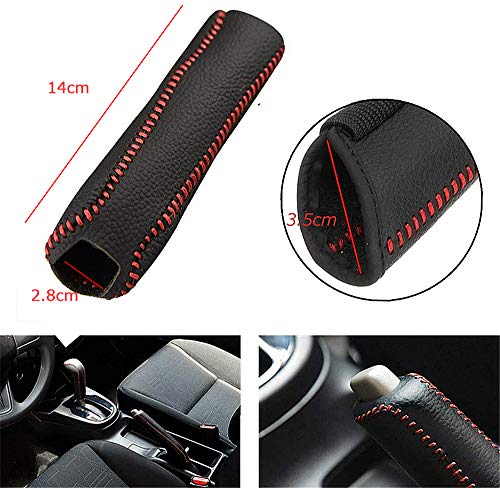YFFSFDC Genuine Leather Handbrake Cover, Universal Leather Cover, Leather Protection, Stain Prevention, Elegant, High Quality, Easy Installation,