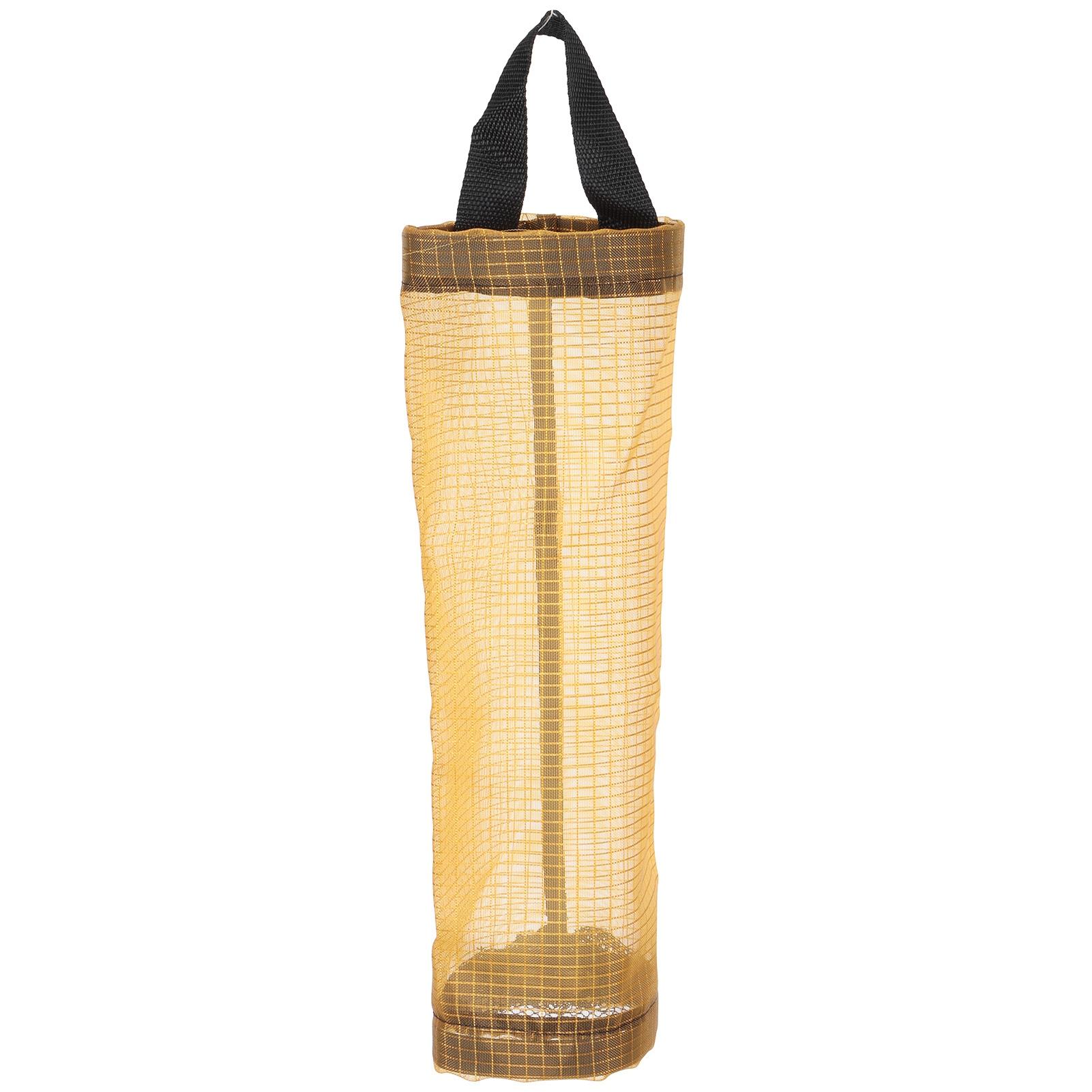 

Подвесной держатель для хранения мусорных пакетов, диспенсер, контейнер для продуктовых пакетов, кухонный органайзер, черный, L L жёлтый