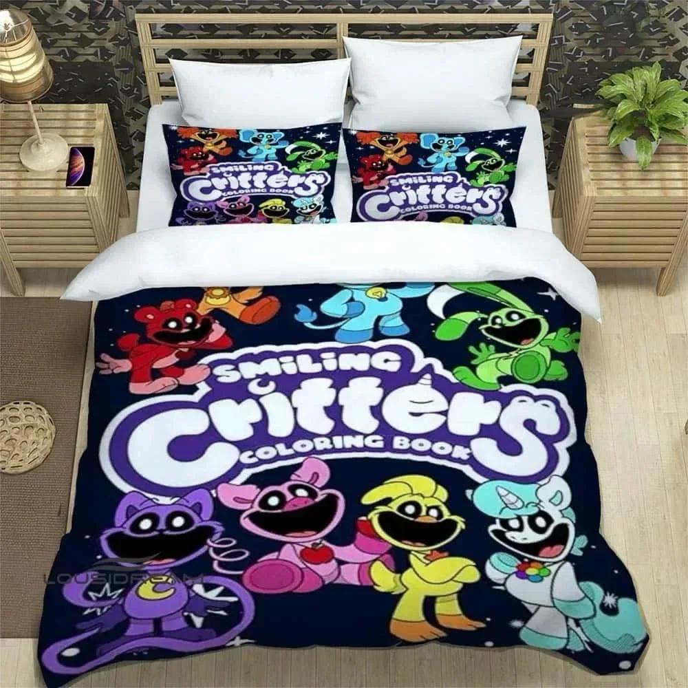 3D Cartoon S-smiling critters Bedding Set Printed Bed Set With Pillowcase Bed Duvet Cover Soft Queen King Size Bedclothes Home