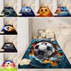 3D Visual Illusion Soccer Rug for Living Room and Bedroom, a Popular 3D Illusion Mat for the Home.