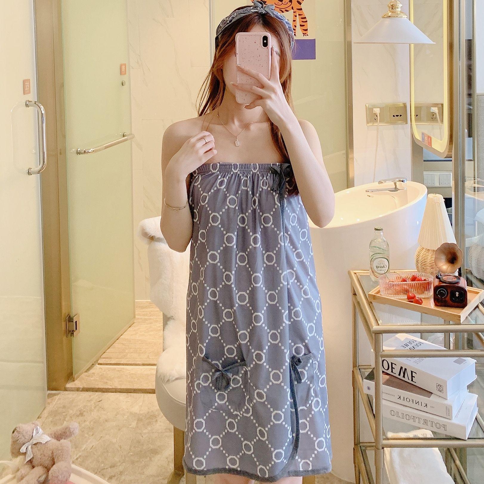 

Жіноча літня піжама: Повсякденний, Зручний Бандо Рушник для Ванни та Сауни Small