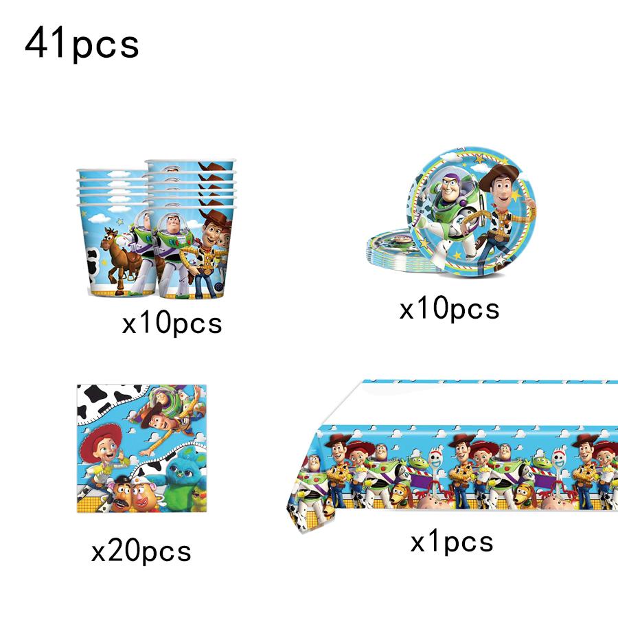 Toy Story Birthday Party Decoration Tableware Set for Baby Shower Or Any Celebration Includes Cups Plates Balloons - Christmas D