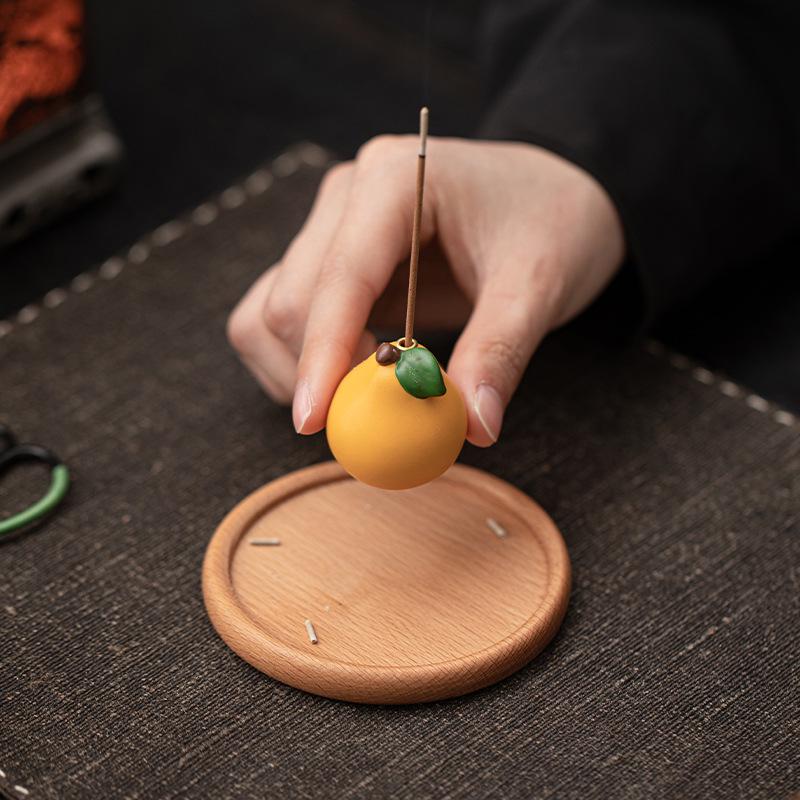 Blessing for Peace: Yuzu Incense Holder & Tray for Zen Tea Rooms and Coffee Tables