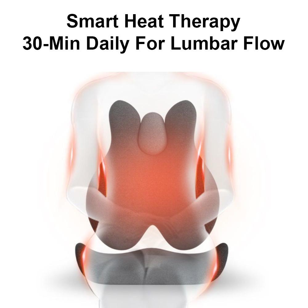 Memory Foam Electric Massage Waist Pad Office Backrest Hot Compress Relieve Soreness Waist Protection Integrated Lumbar Support