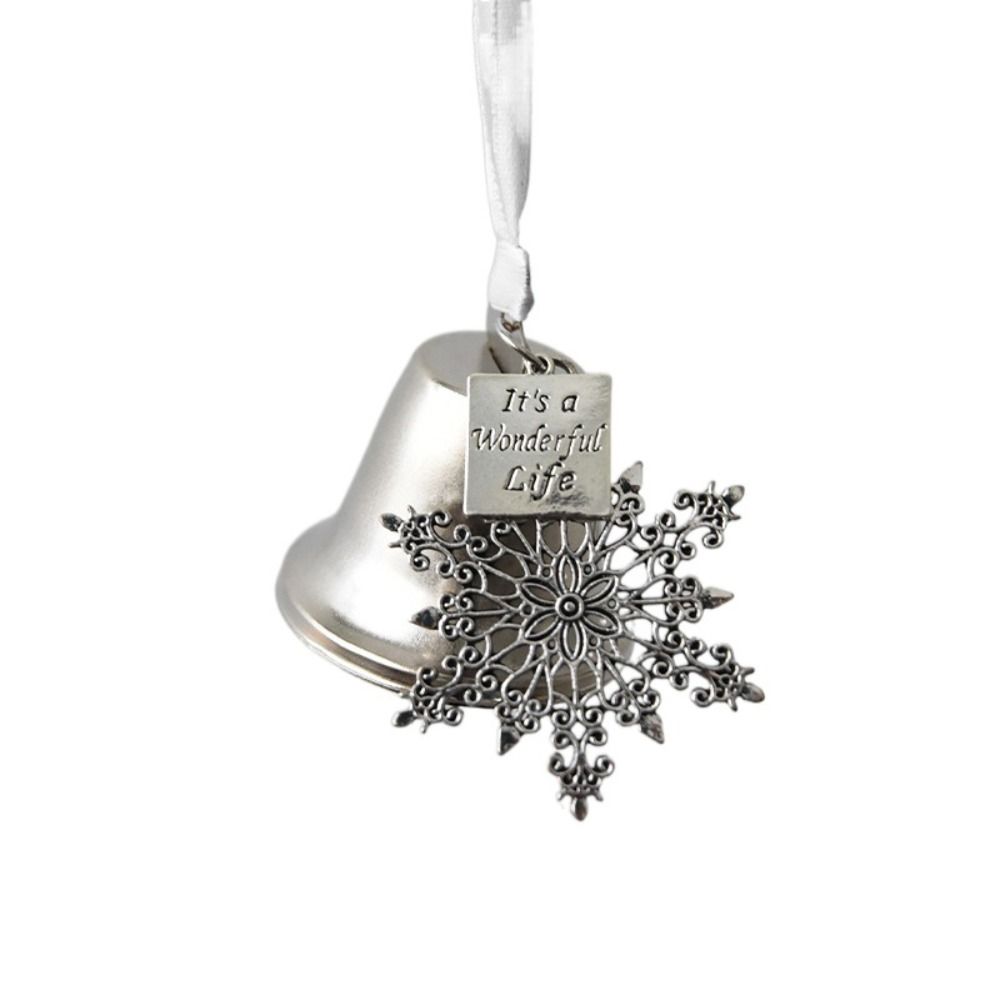 Iron Christmas Bell with Ribbon Window Pendants Door Hanging Decoration  Shopping Mall