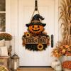Autumn Theme Wooden Wall Decor 2D Flat Pumpkin Scarecrow Pendant Festive Fall Porch Sign  Porch